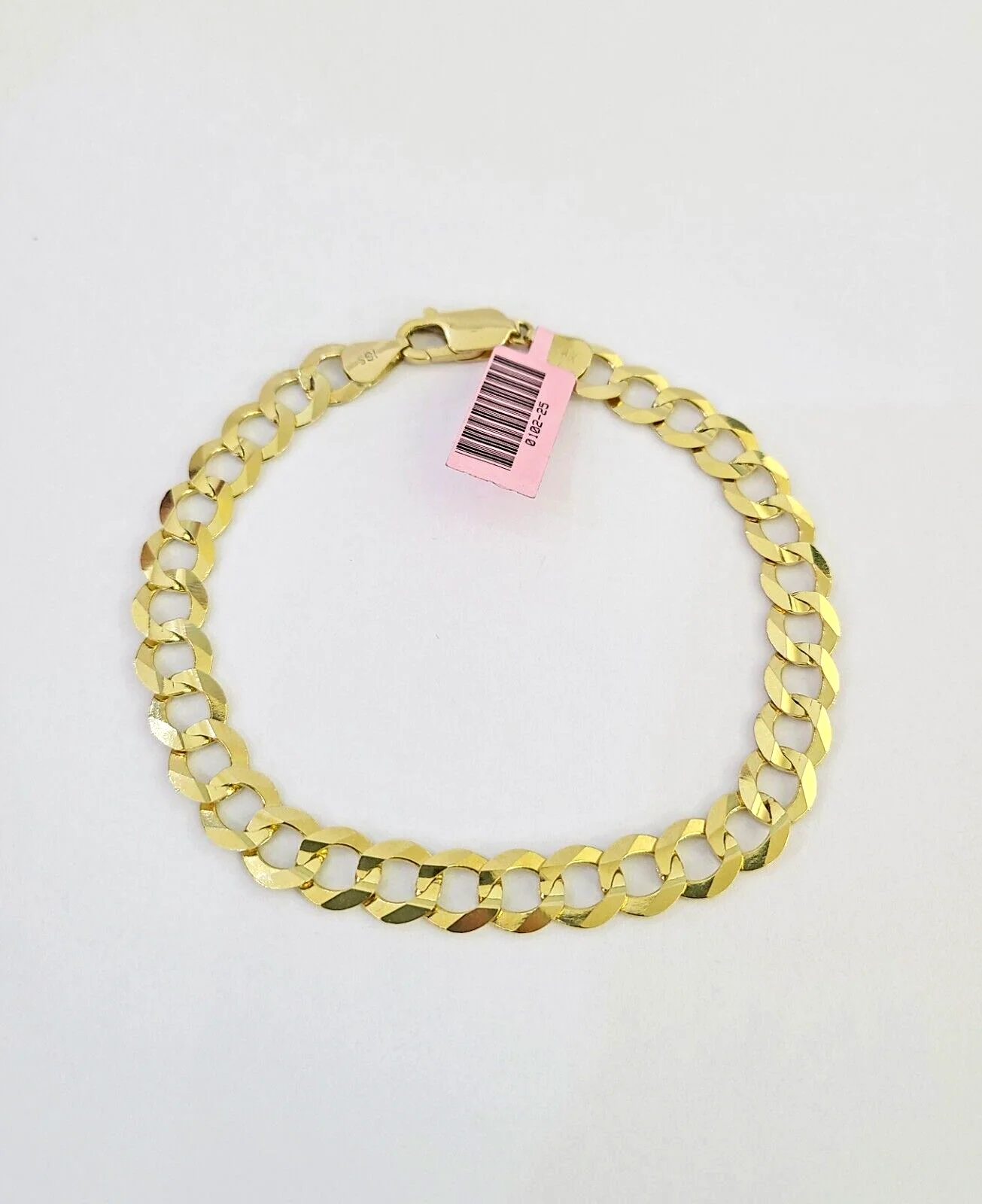 Real 14k Cuban Curb Bracelet 8mm 9Inch Solid Yellow Gold 14KT - Image 2
