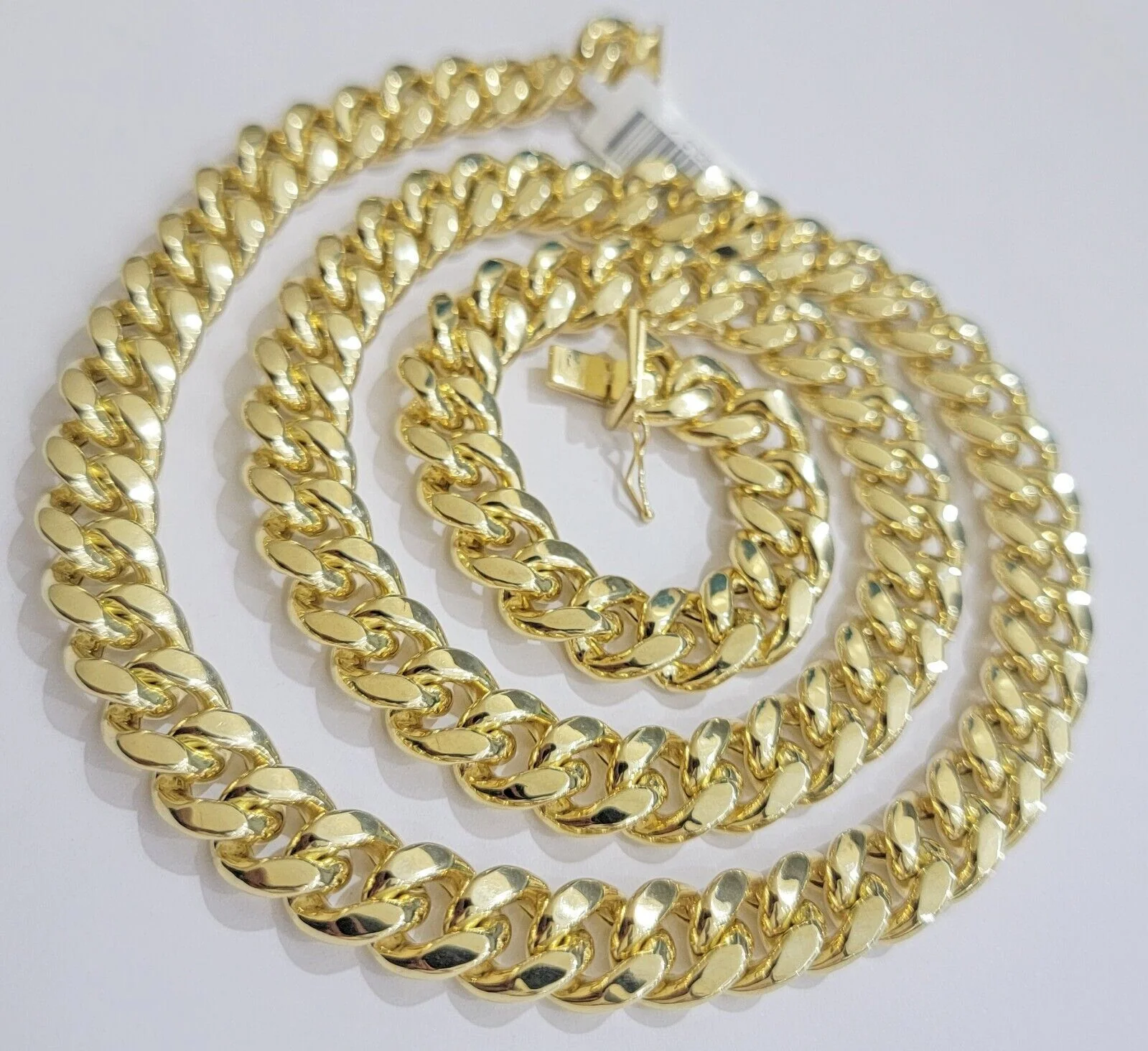 Real 14k Gold 11mm Cuban Link Chain Miami Cuban necklace 22"-30" 14ktYellow Gold - Image 15