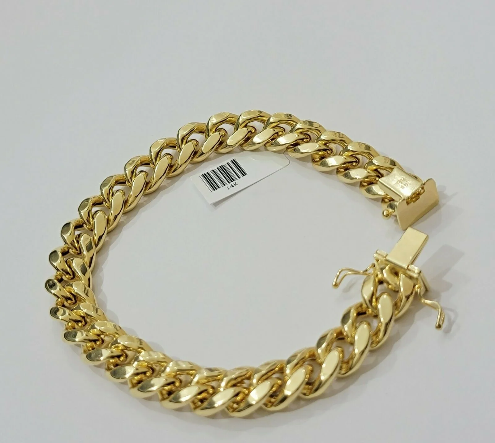 Real 14k Gold Bracelet 11mm Miami Cuban Link 8.5" ,Box Clasp, Men's 14kt ,STRONG - Image 5