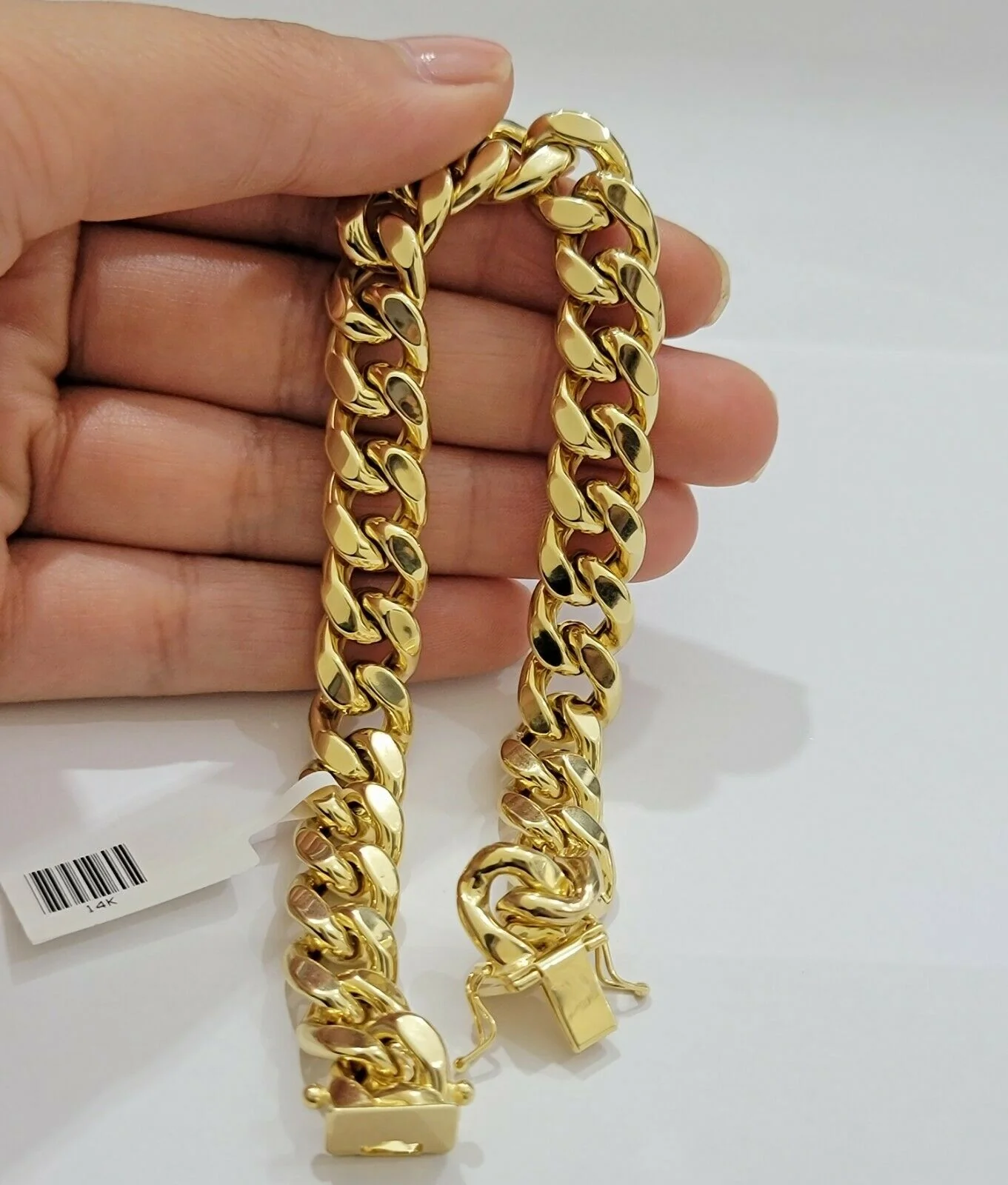 Real 14k Gold Bracelet 11mm Miami Cuban Link 8.5" ,Box Clasp, Men's 14kt ,STRONG - Image 6