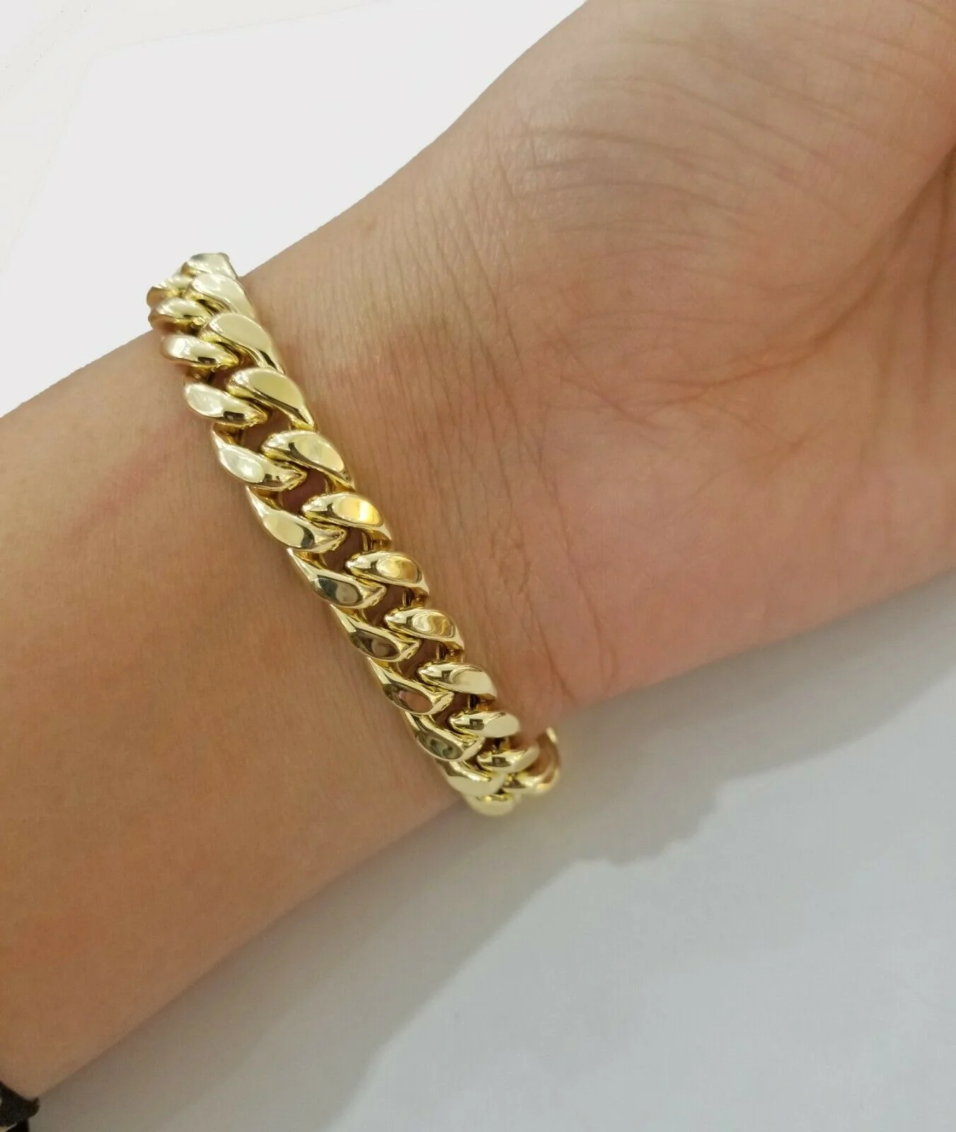 Real 14k Gold Bracelet 11mm Miami Cuban Link 8" Inch Box Clasp, Men 14kt ,STRONG - Image 3