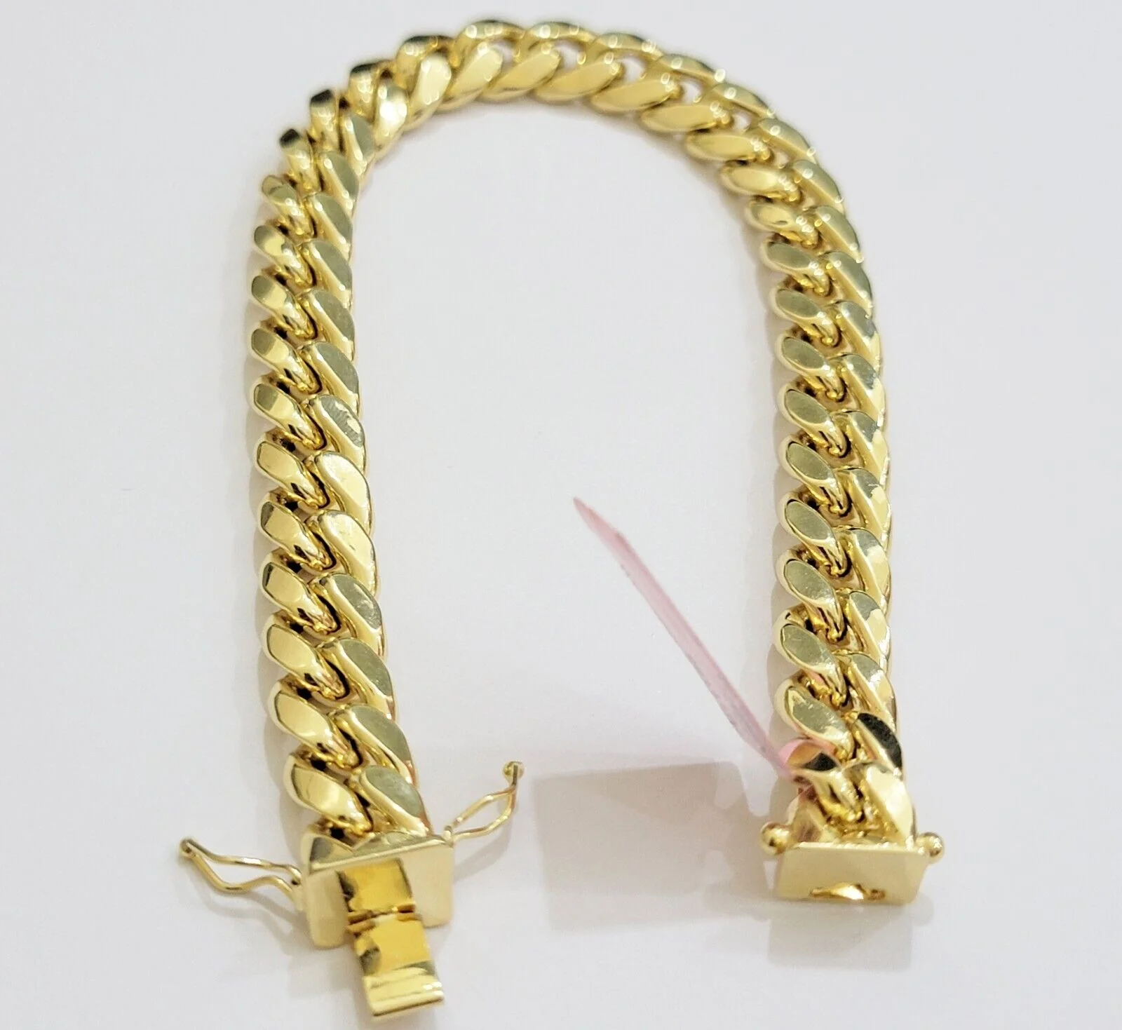 Real 14k Gold Bracelet 9mm Miami Cuban Link 8'' inch Men's 14kt Yellow Gold - Image 6