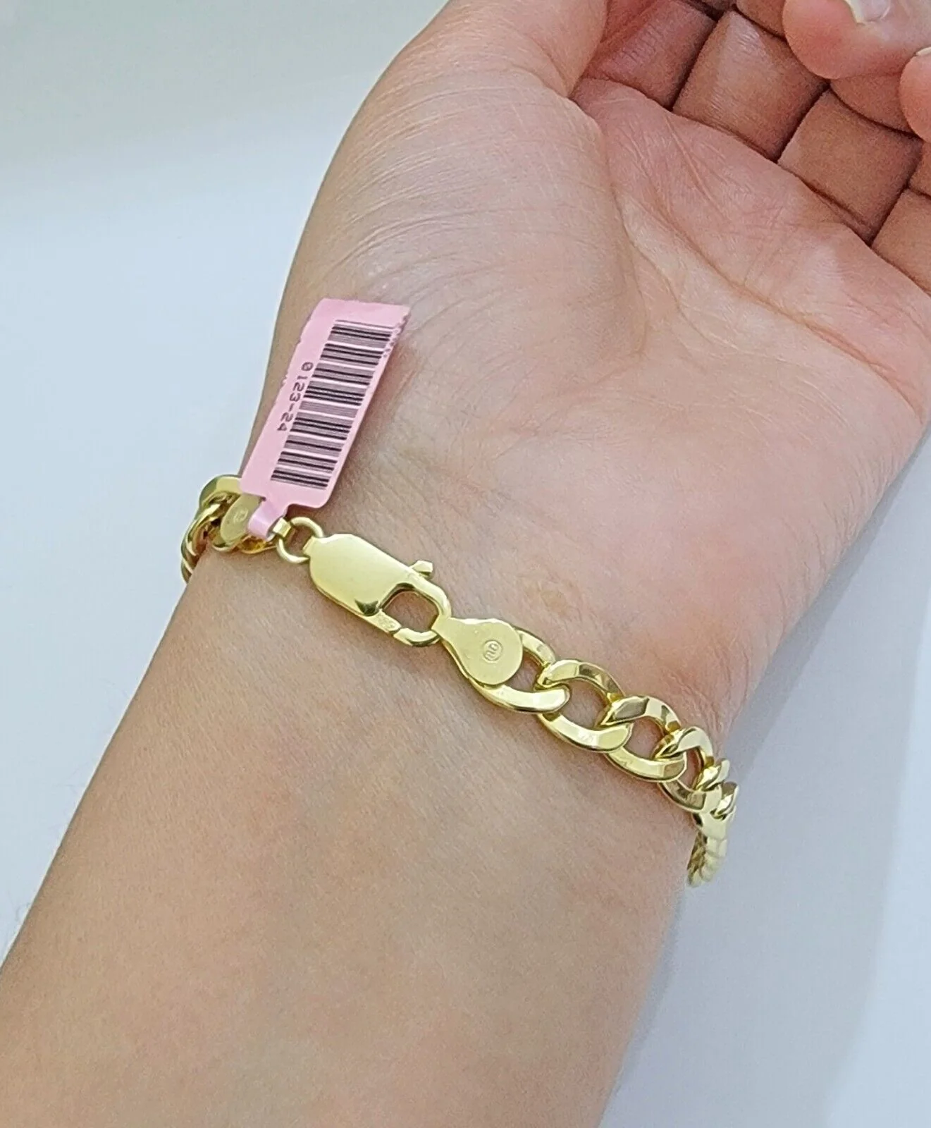 Real 14k Gold Bracelet Cuban Curb Link 8 Inch 8mm Men's Genuine 14kt Yellow Gold - Image 9