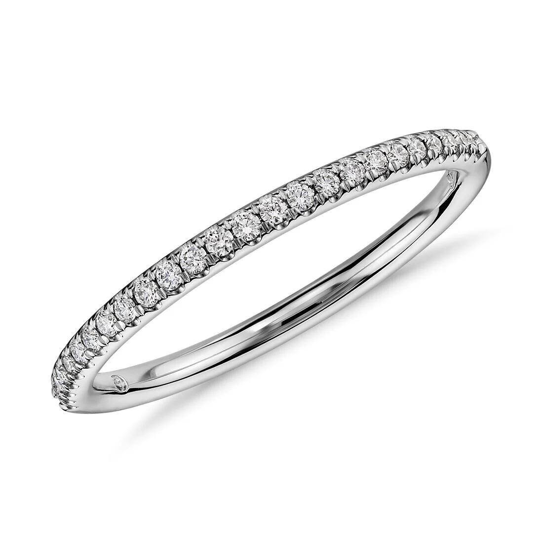 Real 14k Gold Ladies Diamond Ring 0.50CT Size 7 White Petite Micropav�� Band 14kt