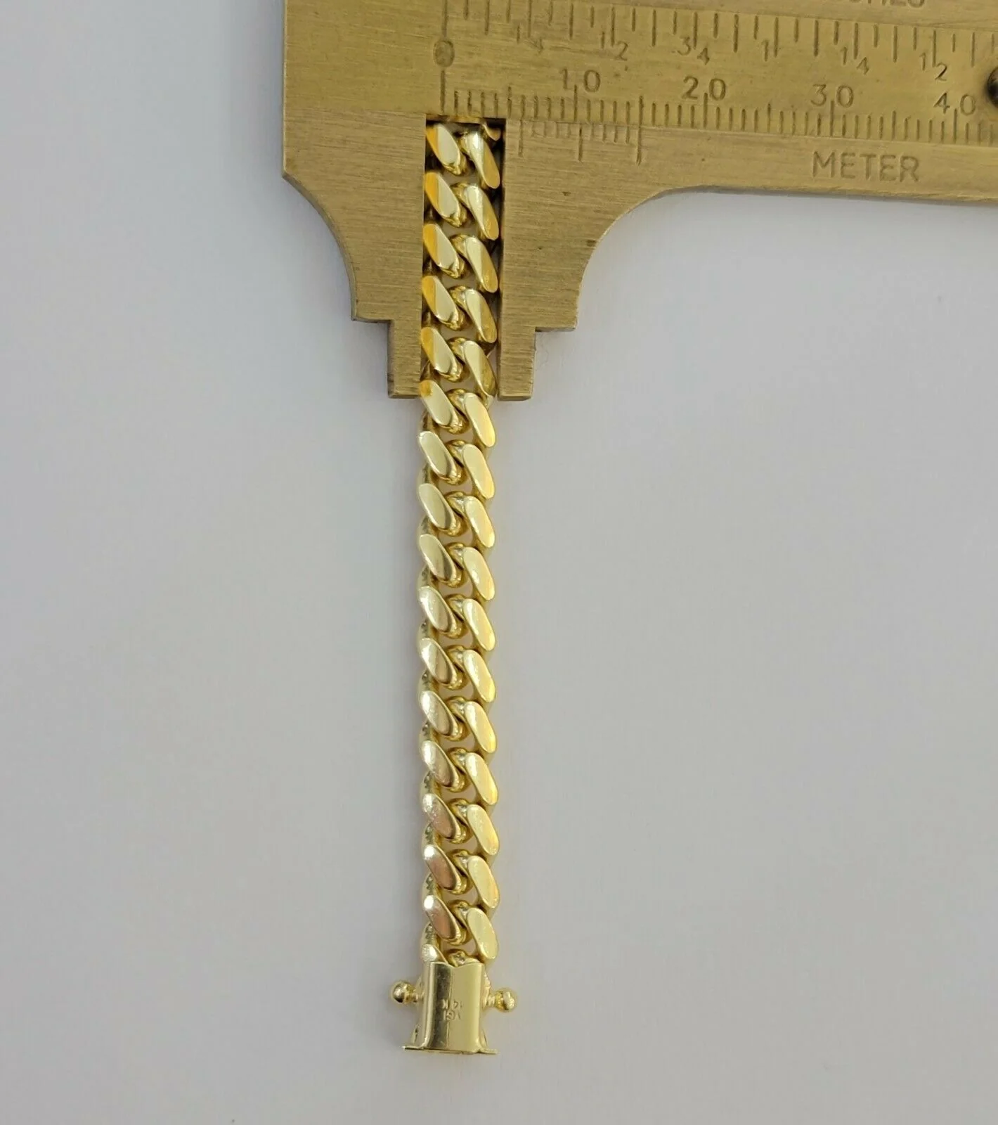 REAL 14k Gold Miami Cuban Bracelet 7" 6mm 14 kt Yellow Gold Solid Links LADIES - Image 8