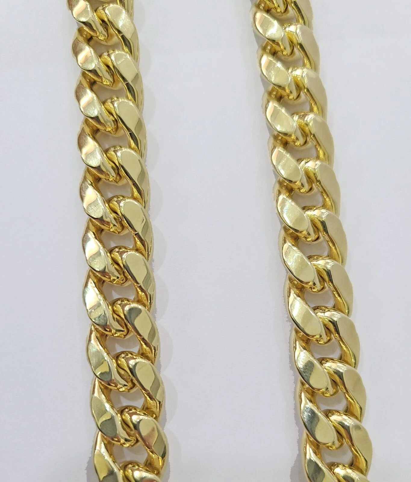 Real 14k Gold Miami Cuban Link Chain Necklace 11mm 26 inches Box lock 14kt - Image 2
