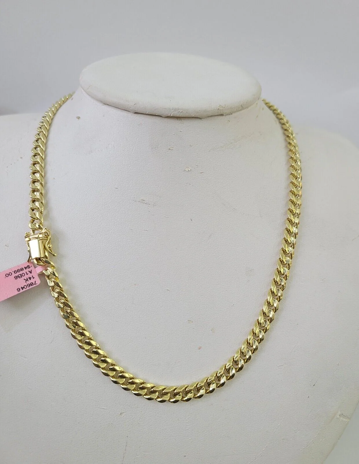 Real 14K Gold Miami Cuban Link Chain Necklace 26 inch 6mm Mens Hollow DISCOUNT - Image 5