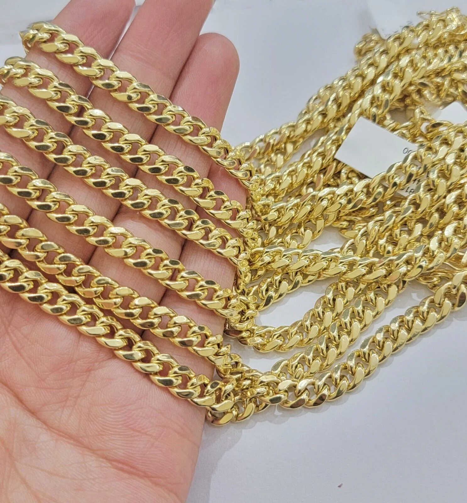 Real 14k Gold Necklace Miami Cuban Link chain 6mm 18" - 28" Strong, 14kt Yellow - Image 4
