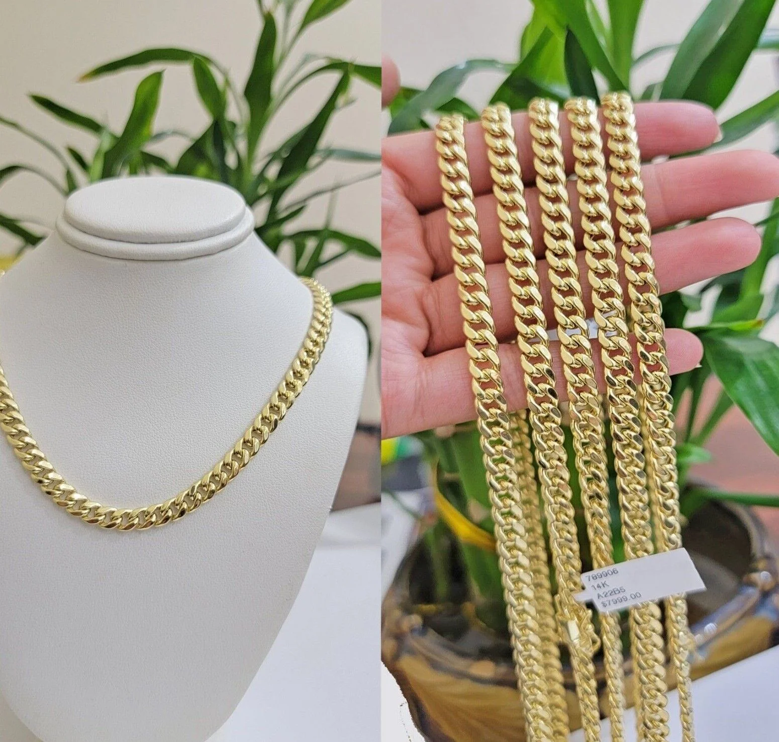 Real 14k Gold Necklace Miami Cuban Link chain 6mm 18" - 28" Strong, 14kt Yellow - Image 6