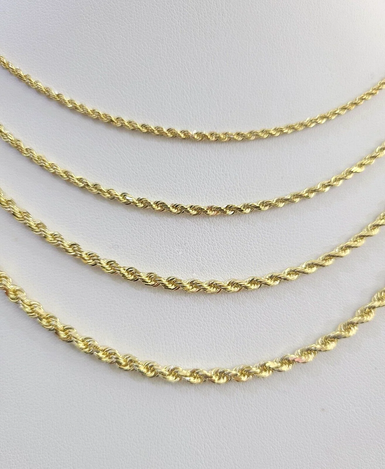 Real 14k Gold Rope Chain Necklace 2mm 2.5mm 3mm 4mm Yellow 14kt Men Women - Image 6