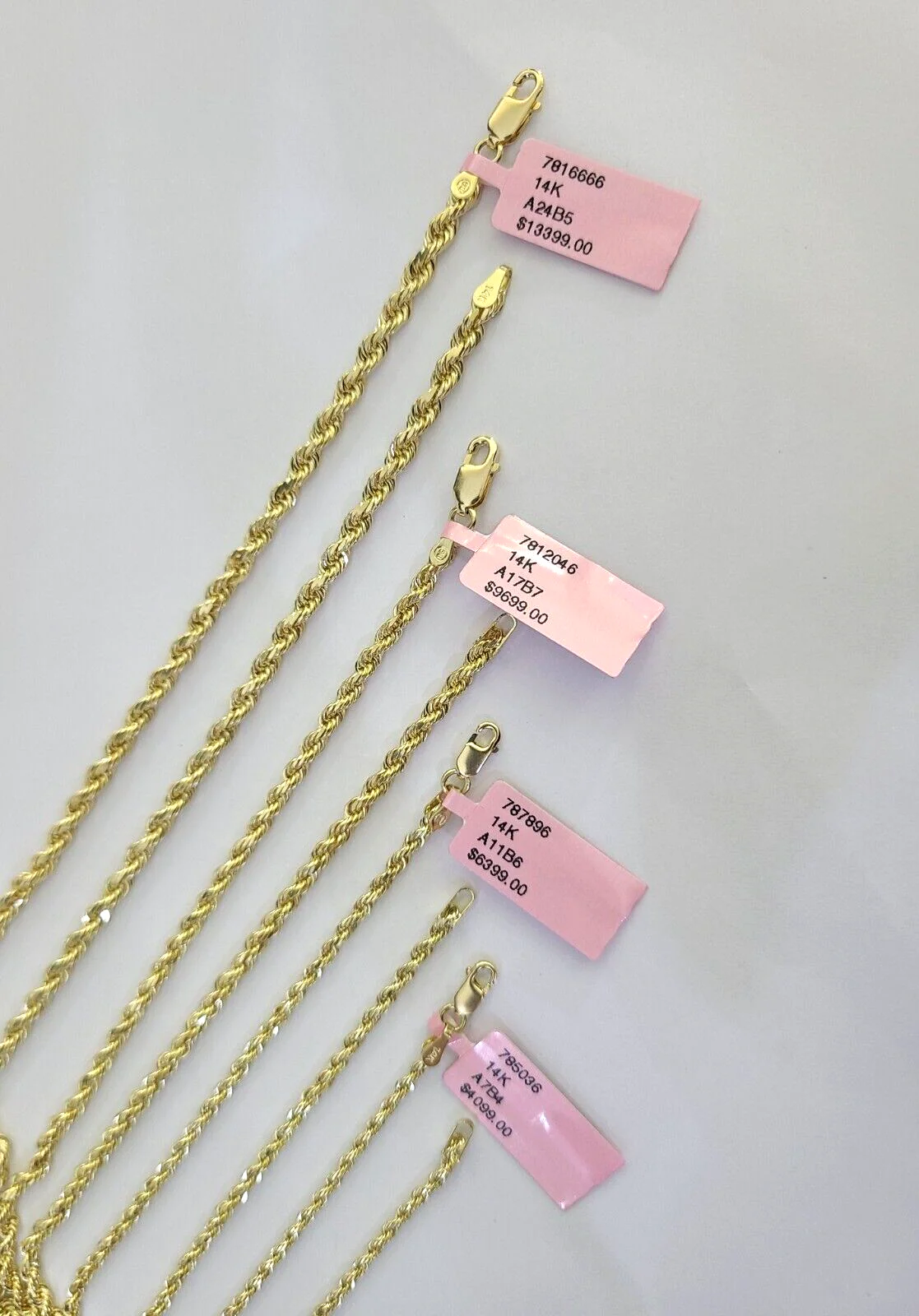 Real 14k Gold Rope Chain Necklace 2mm 2.5mm 3mm 4mm Yellow 14kt Men Women - Image 8
