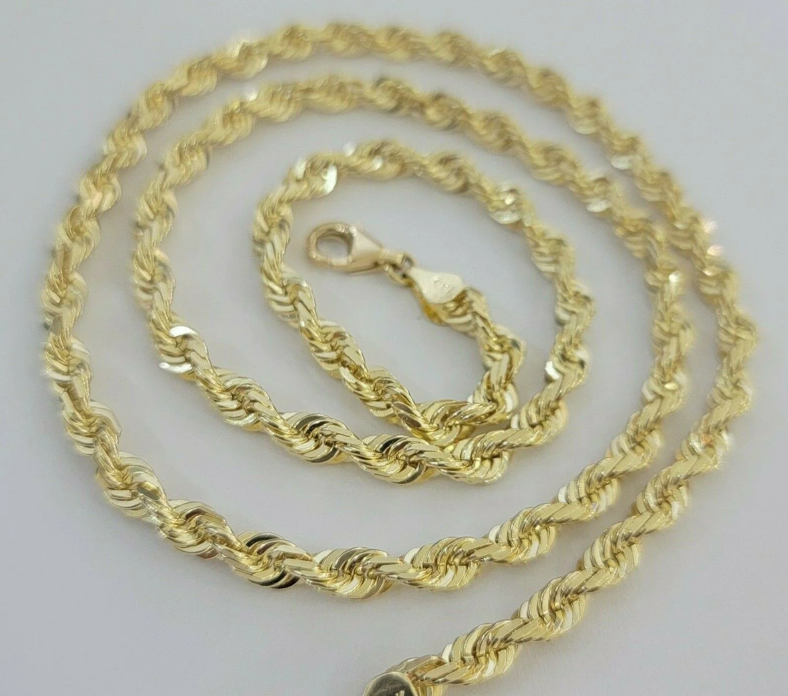 Real 14k gold Rope Chain Solid Necklace 6mm 26" inch Men women, 14kt yellow gold - Image 7
