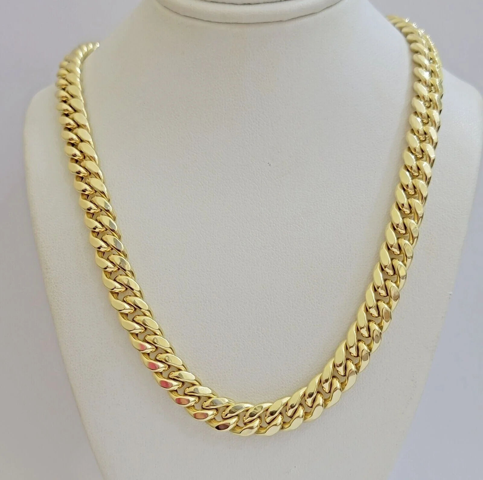 Real 14k Mens Chain Miami Cuban Link Necklace 22" 9mm 14KT Mens Real Gold Sale - Image 3