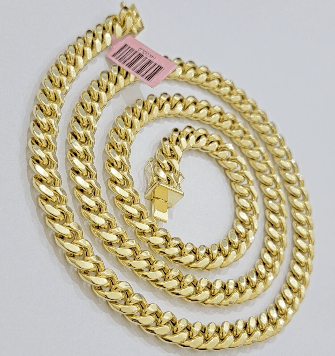 Real 14k Mens Chain Miami Cuban Link Necklace 22" 9mm 14KT Mens Real Gold Sale - Image 6