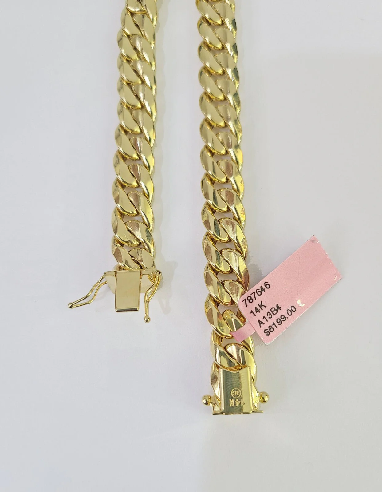 Real 14K Miami Cuban Bracelet Yellow Gold Box Clasp 7.5" Inch 10mm Link Hollow - Image 5