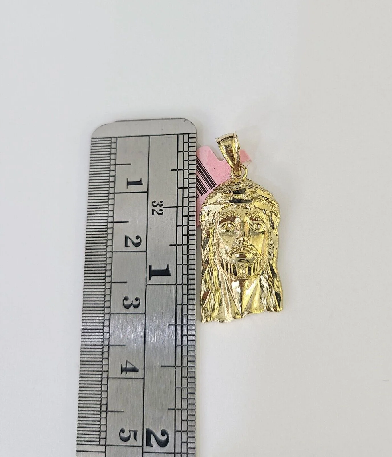 Real 14k Rope Chain Jesus Head Charm Set Yellow Gold 3mm 18-30" Necklace Pendant - Image 5