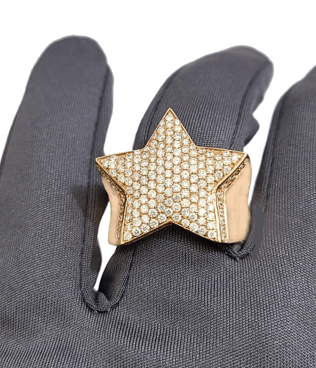 Real 14k Rose Gold Diamond Star Ring Band Genuine 1.62CT Diamonds 14kt Size 10 - Image 5