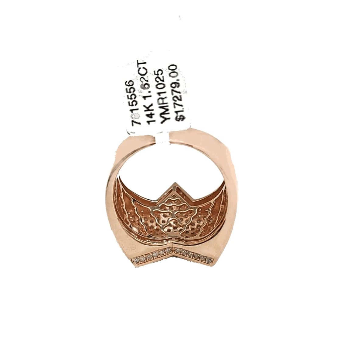 Real 14k Rose Gold Diamond Star Ring Band Genuine 1.62CT Diamonds 14kt Size 10 - Image 6