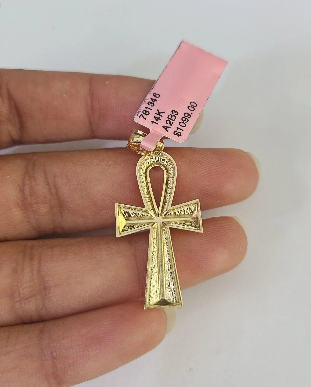 Real 14k Solid Chain Cross Charm Set Miami Cuban Link 3mm Necklace Pendant Gold - Image 7