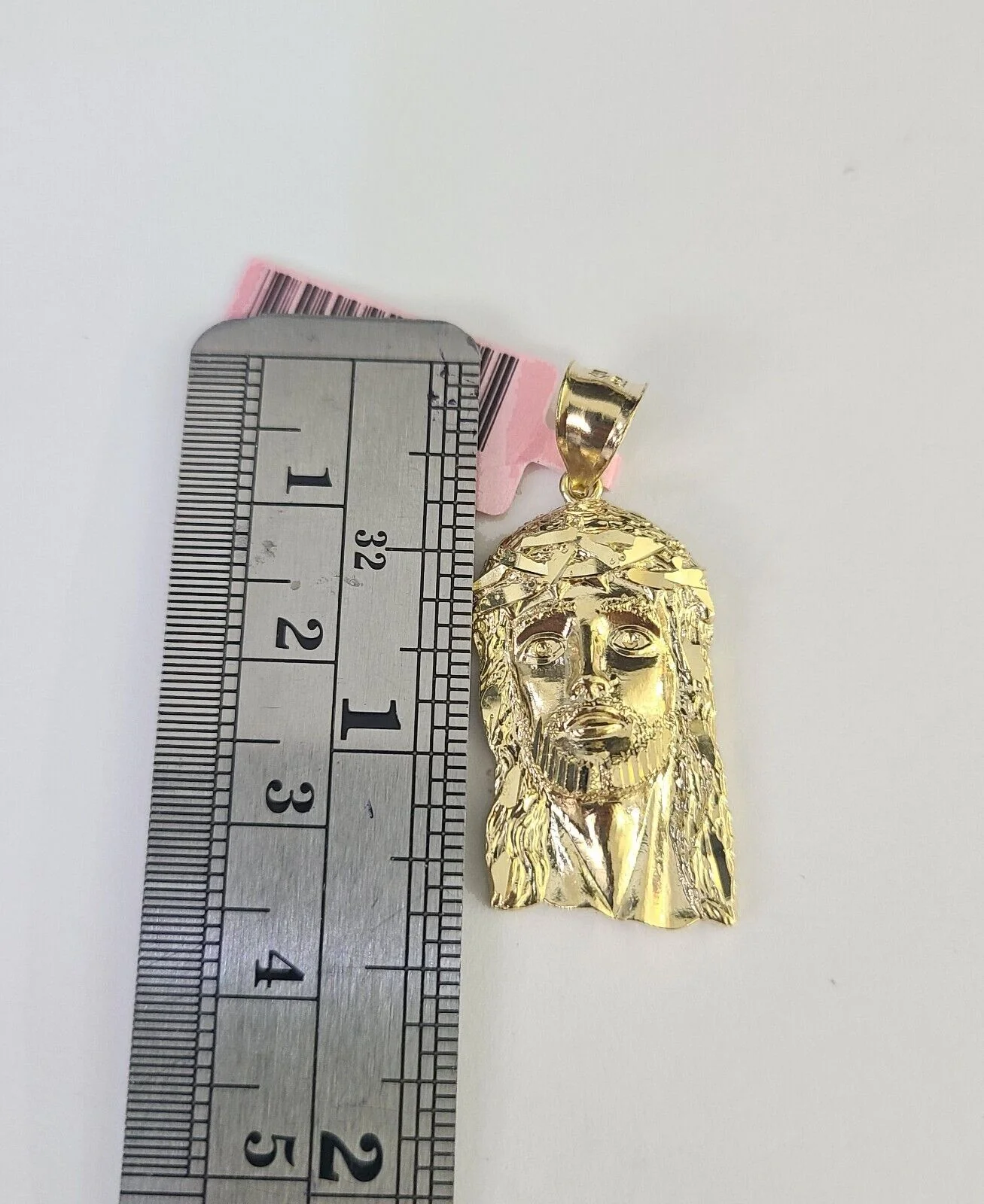 Real 14k Solid Chain Jesus Head Charm Set Miami Cuban 3mm Necklace Pendant - Image 4