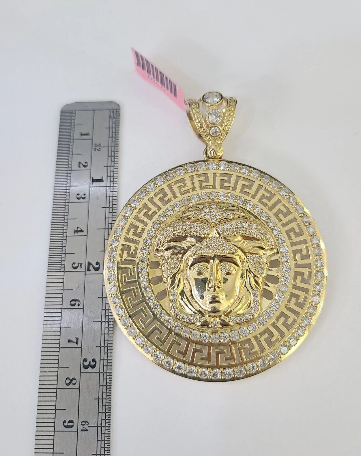 Real 14k Solid Chain Medusa Head Charm Set Miami Cuban Link 6mm Necklace Pendant - Image 4