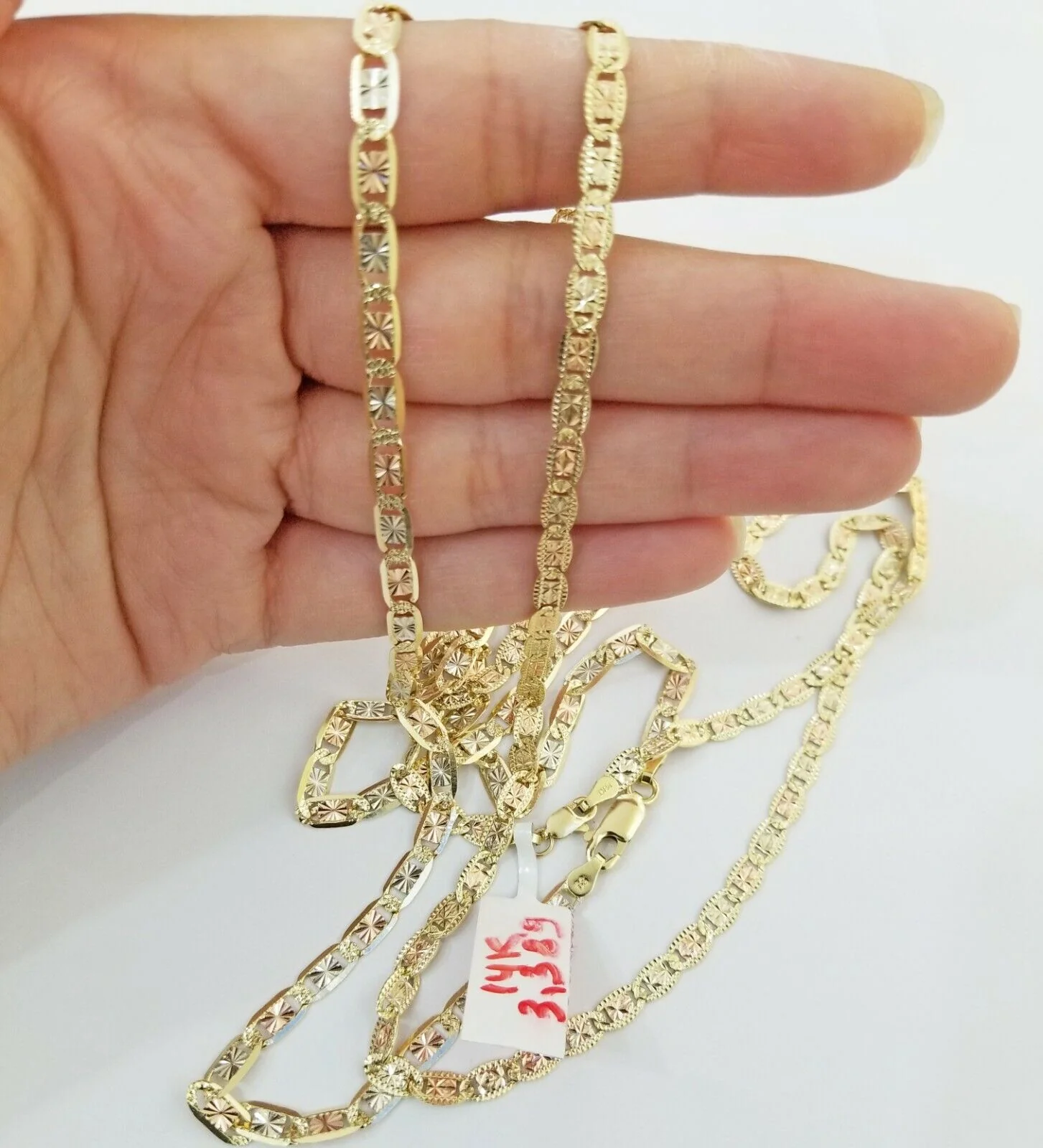 REAL 14k Trio Gold Necklace chain Ladies 3mm 3.5mm 5mm 18"-24" Women - Image 12