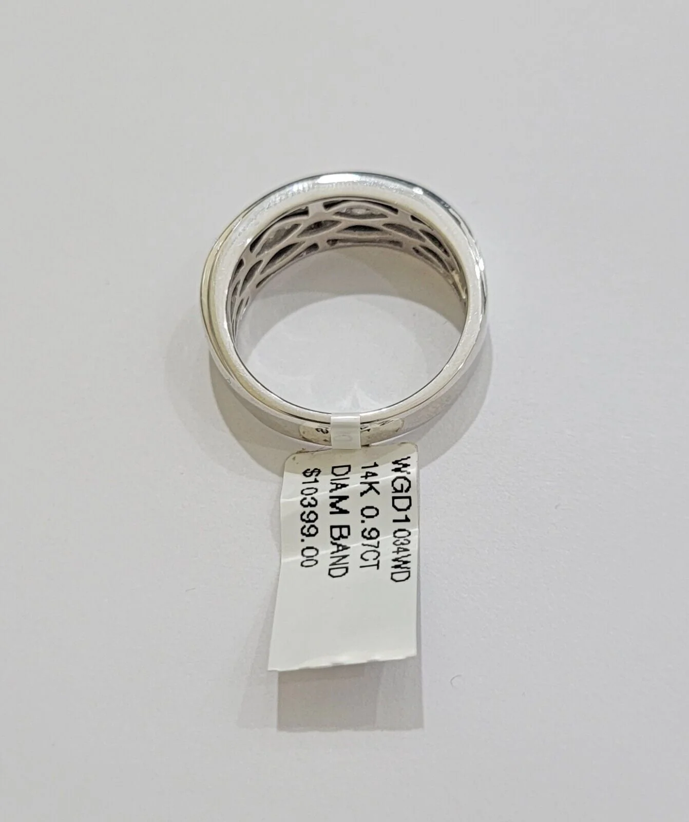 Real 14k White Diamond Ring Mens Band 0.97 Ct PrincessCut Wedding Engagement - Image 4