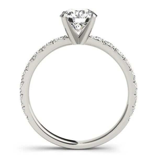 Real 14k White Gold IGI Certified 1.25CT Lab Created Diamond Ring Round Shaped - Image 3