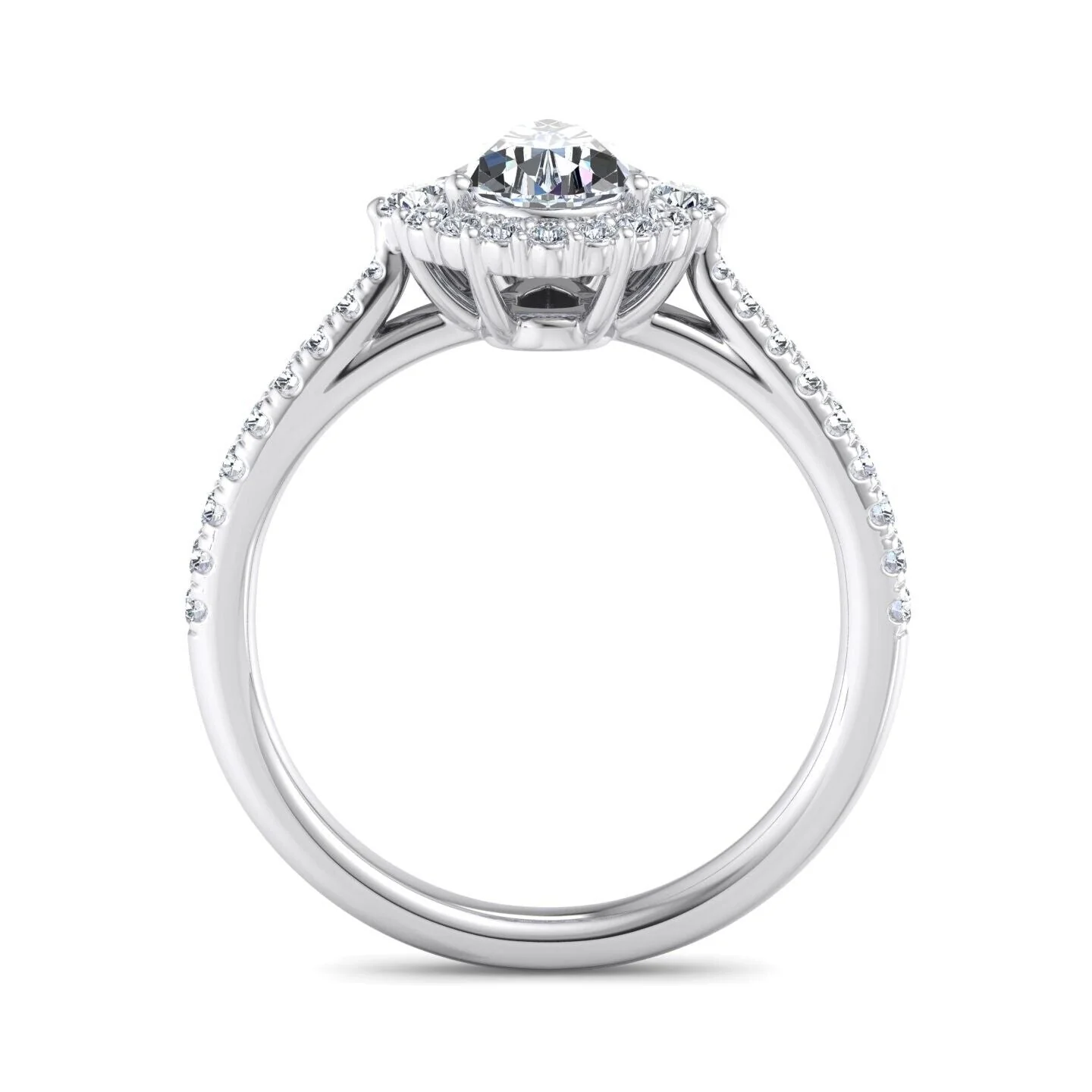 Real 14k White Gold IGI Certified 1.25CT Lab Created VS Diamond Ring Pear Shaped Ring Sizes 6,7,8,9,10,11 & 12 - Image 3