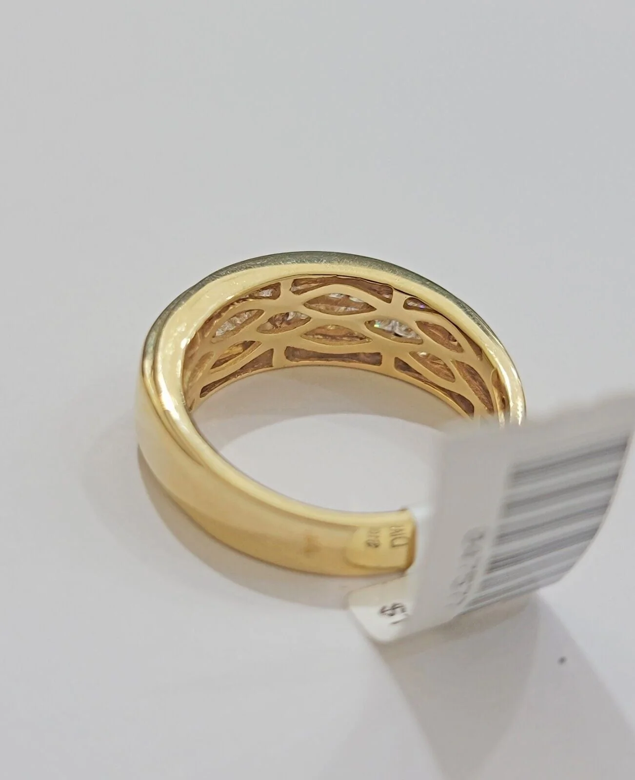 Real 14k Yellow Diamond Ring Mens Band 0.97 Ct Princess Cut Wedding Engagement - Image 6