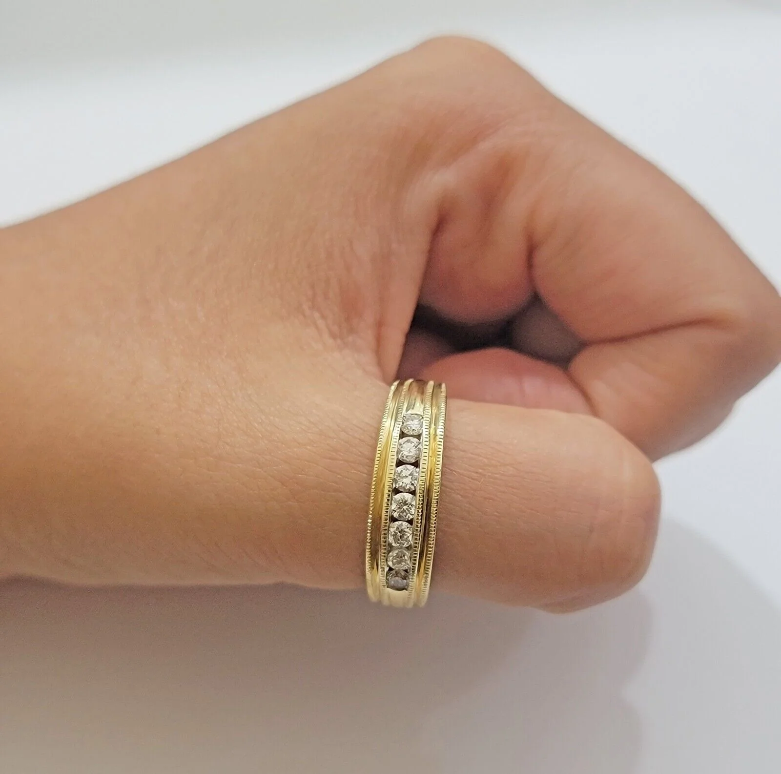 Real 14k Yellow Gold Band 1/2 CT Diamonds Men's Wedding Engagement Ring Sizes 6,7,8,9,10,11 & 12 - Image 4