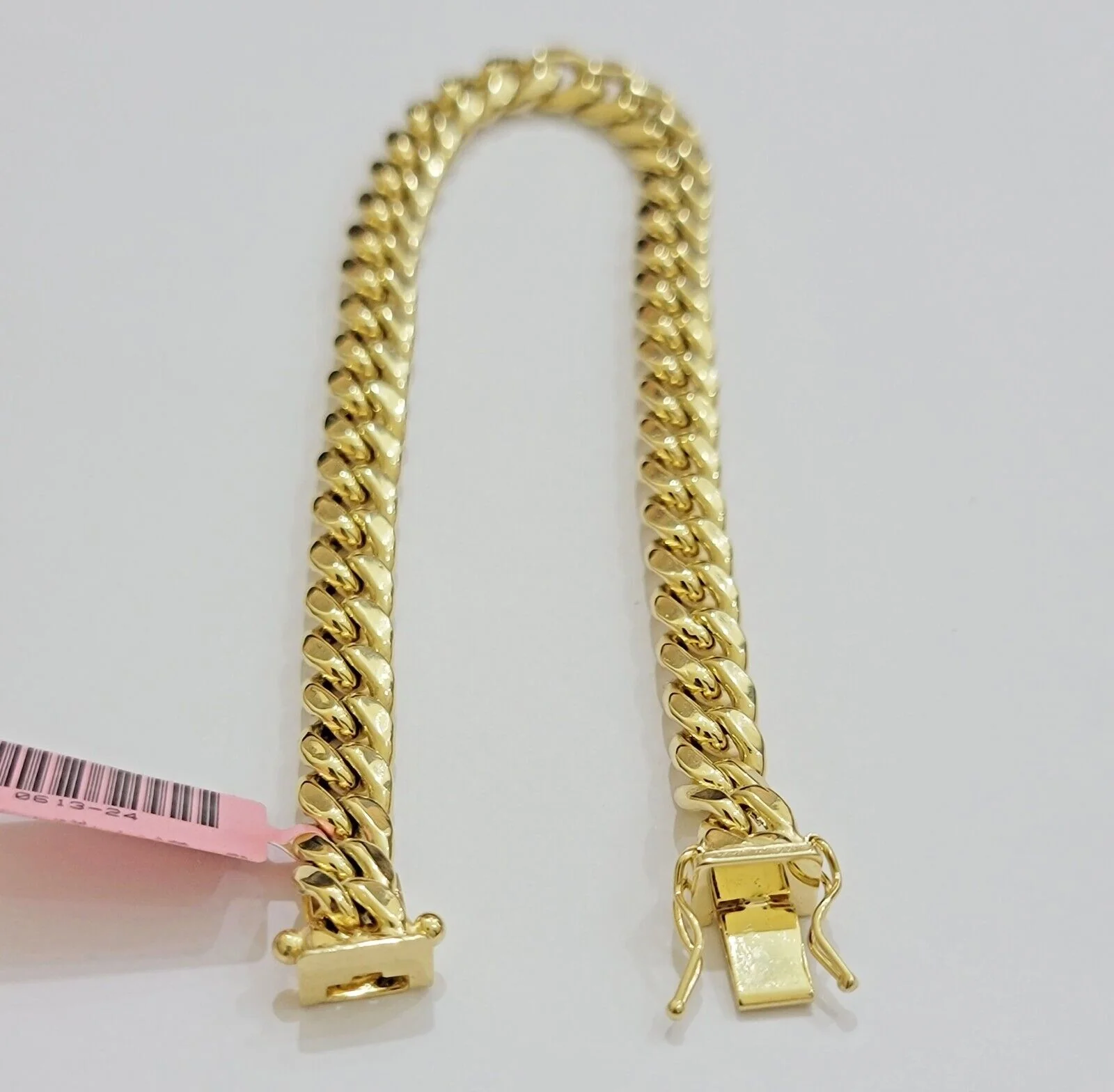 REAL 14k Yellow Gold Bracelet 9 Inch 7mm Miami Cuban Link With Box Lock 14KT - Image 4
