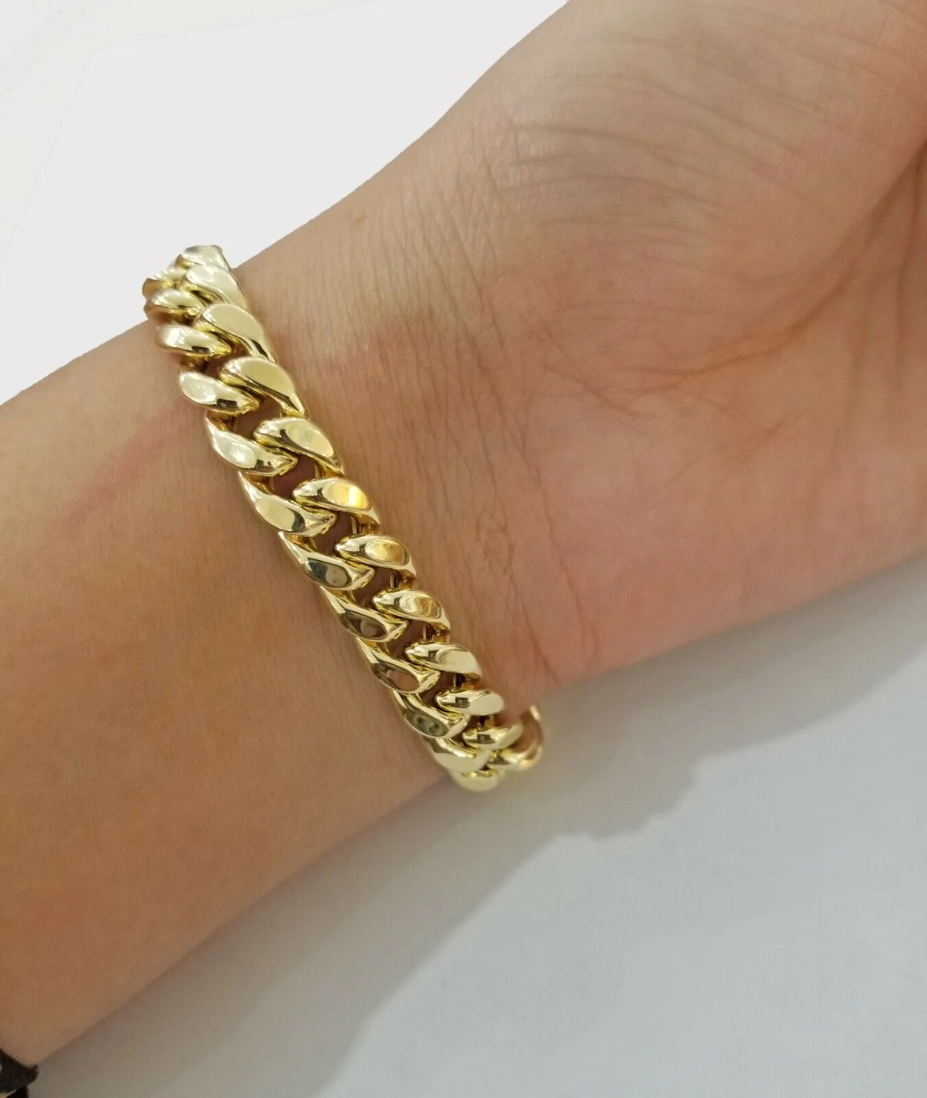 REAL 14k Yellow Gold Bracelet 9 Inch Miami Cuban Link 9mm Men's 14kt SALE - Image 3