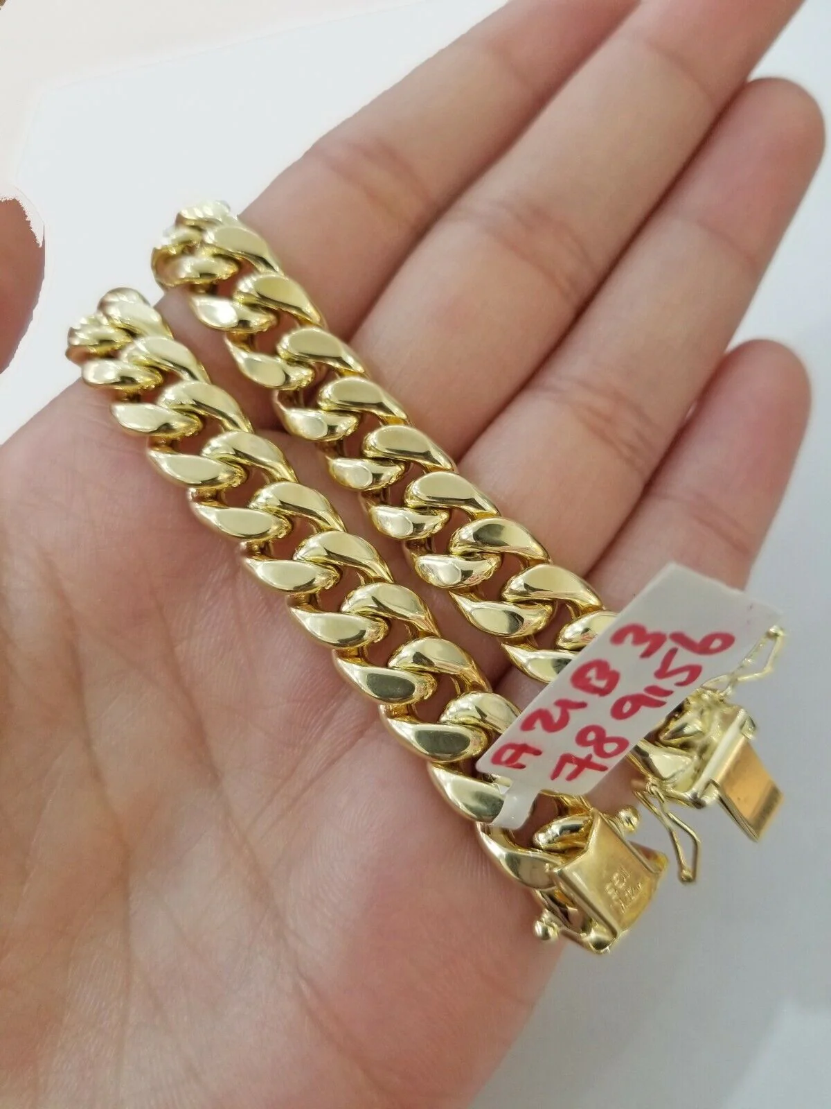 REAL 14k Yellow Gold Bracelet 9 Inch Miami Cuban Link 9mm Men's 14kt SALE - Image 4