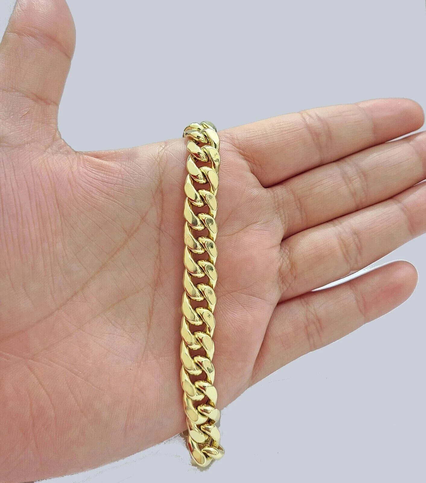 REAL 14k Yellow Gold Bracelet 9 Inch Miami Cuban Link 9mm Men's 14kt SALE - Image 6