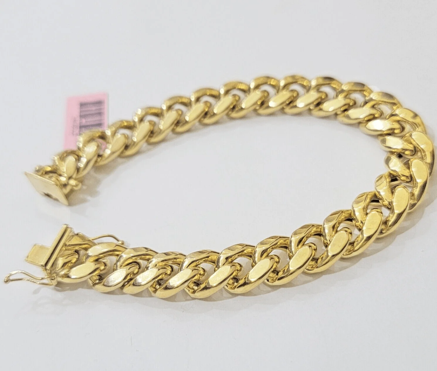 Real 14k Yellow Gold Bracelet 9 Inch Miami Cuban Link Box Clasp For Men's 14KT - Image 7