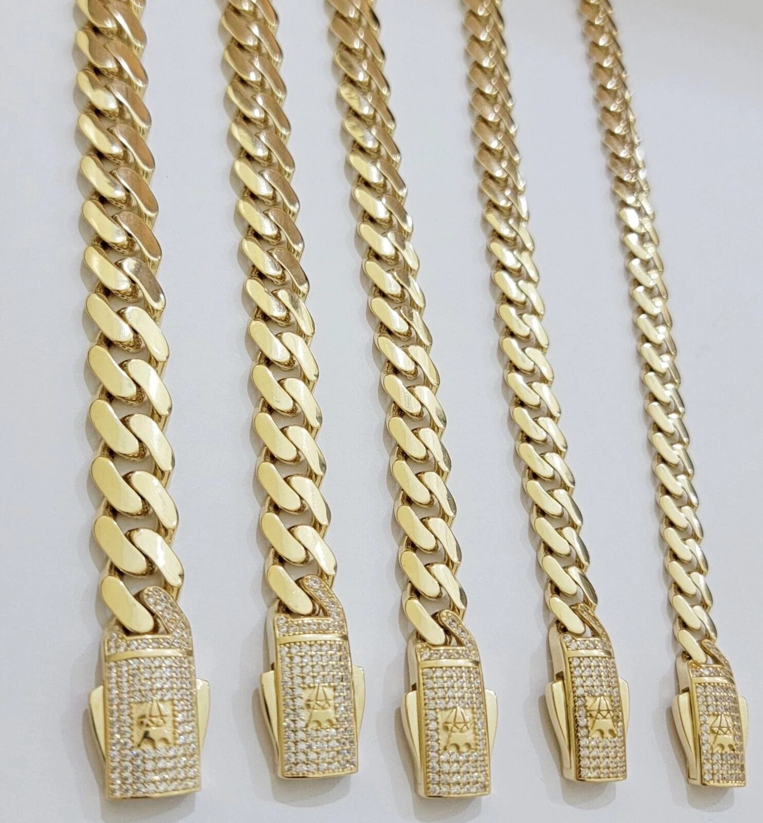Real 14k Yellow Gold Bracelet Link Royal Monaco Cuban Link 7mm- 11mm 8 /8.5 Inch - Image 6