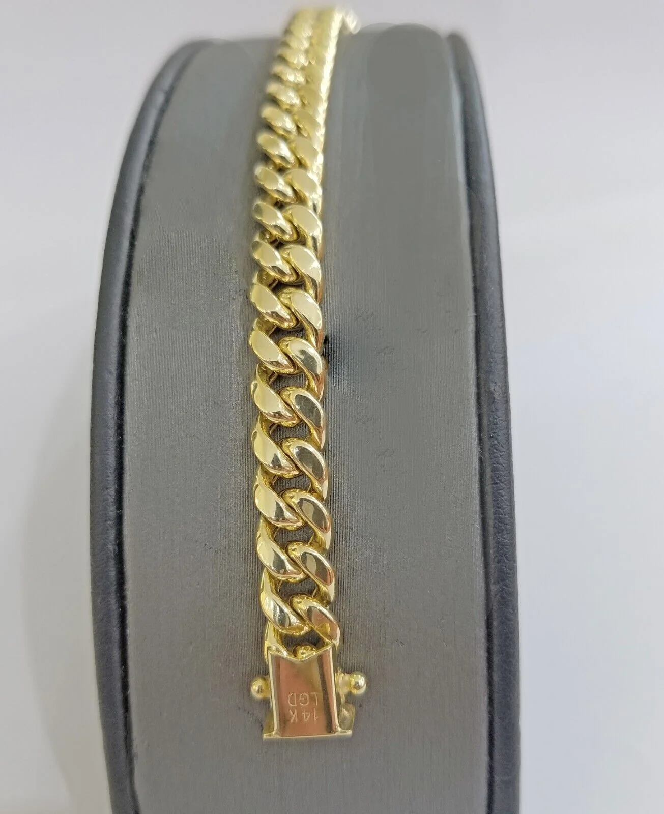 Real 14K Yellow Gold Bracelet Miami Cuban 8" Inch 7mm 14kt Gold Pura Oro - Image 3