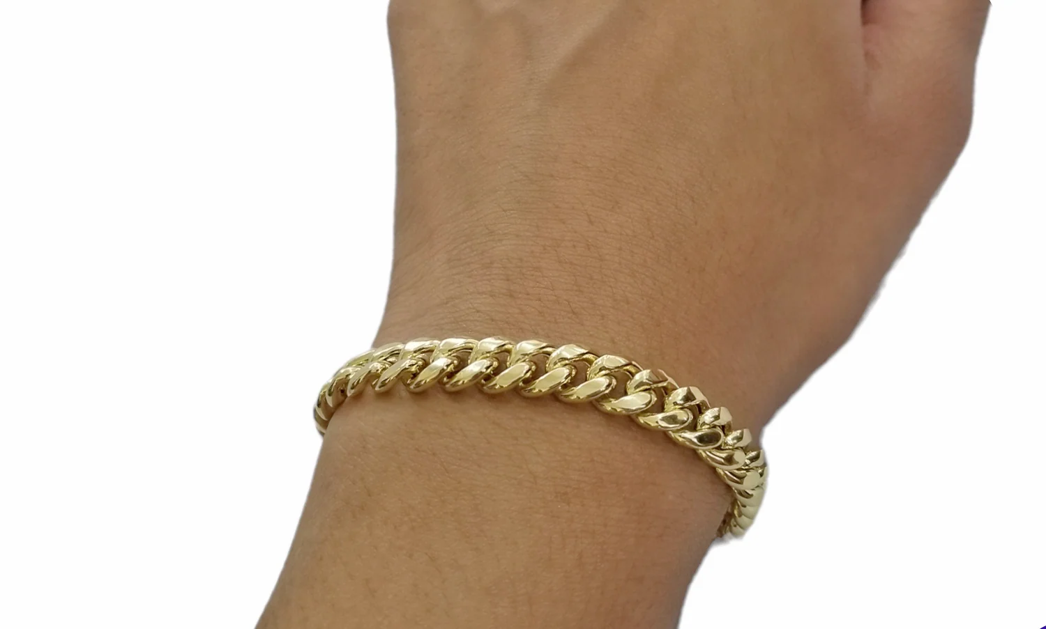 Real 14K Yellow Gold Bracelet Miami Cuban 8" Inch 7mm 14kt Gold Pura Oro - Image 4