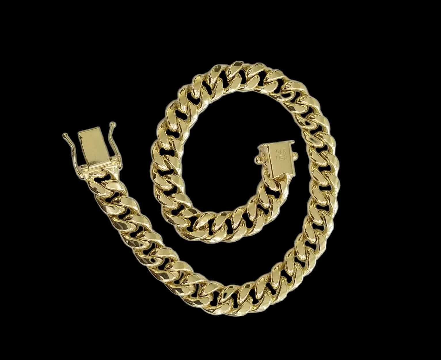 Real 14K Yellow Gold Bracelet Miami Cuban 8" Inch 7mm 14kt Gold Pura Oro - Image 7