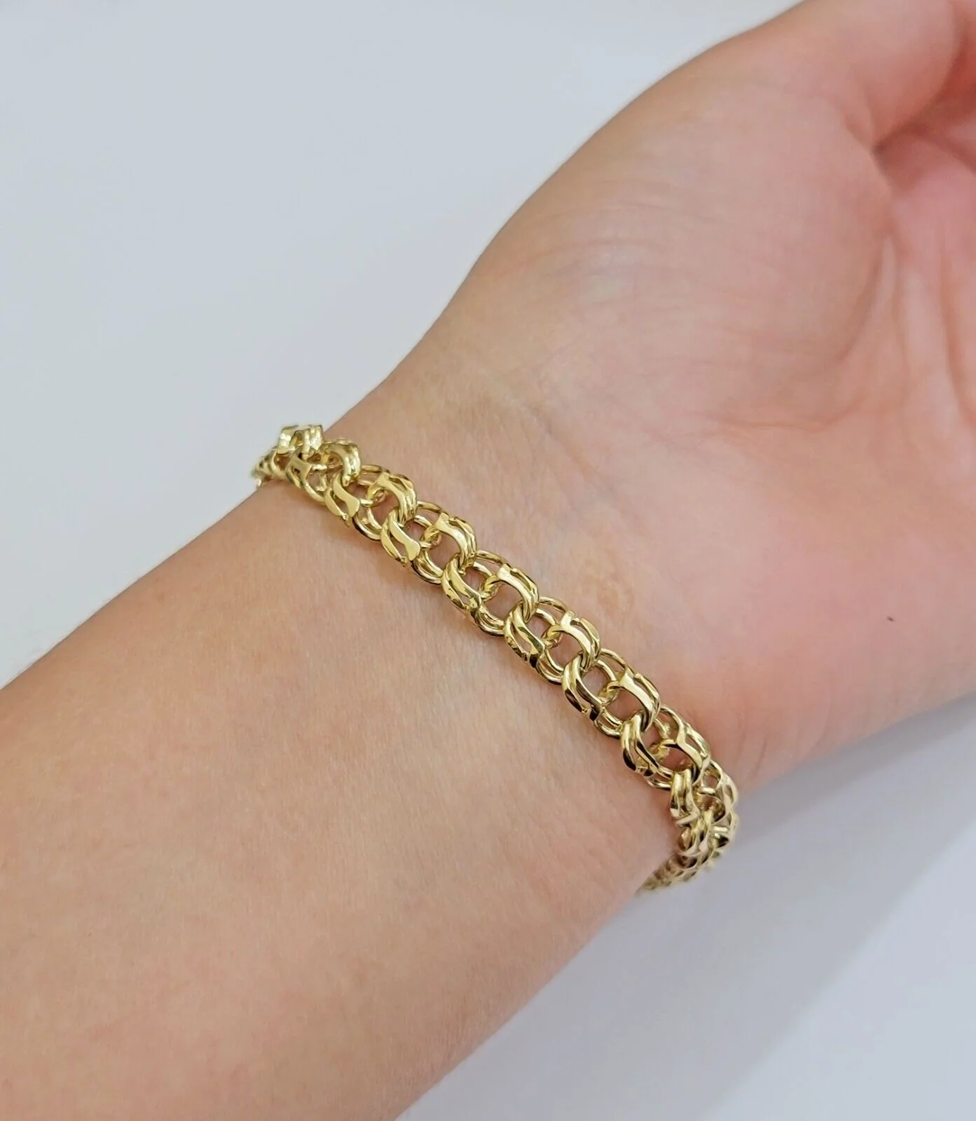 Real 14k Yellow Gold Chino Bracelet 8 Inch 7mm Men's Name Plate ID Link Solid - Image 10