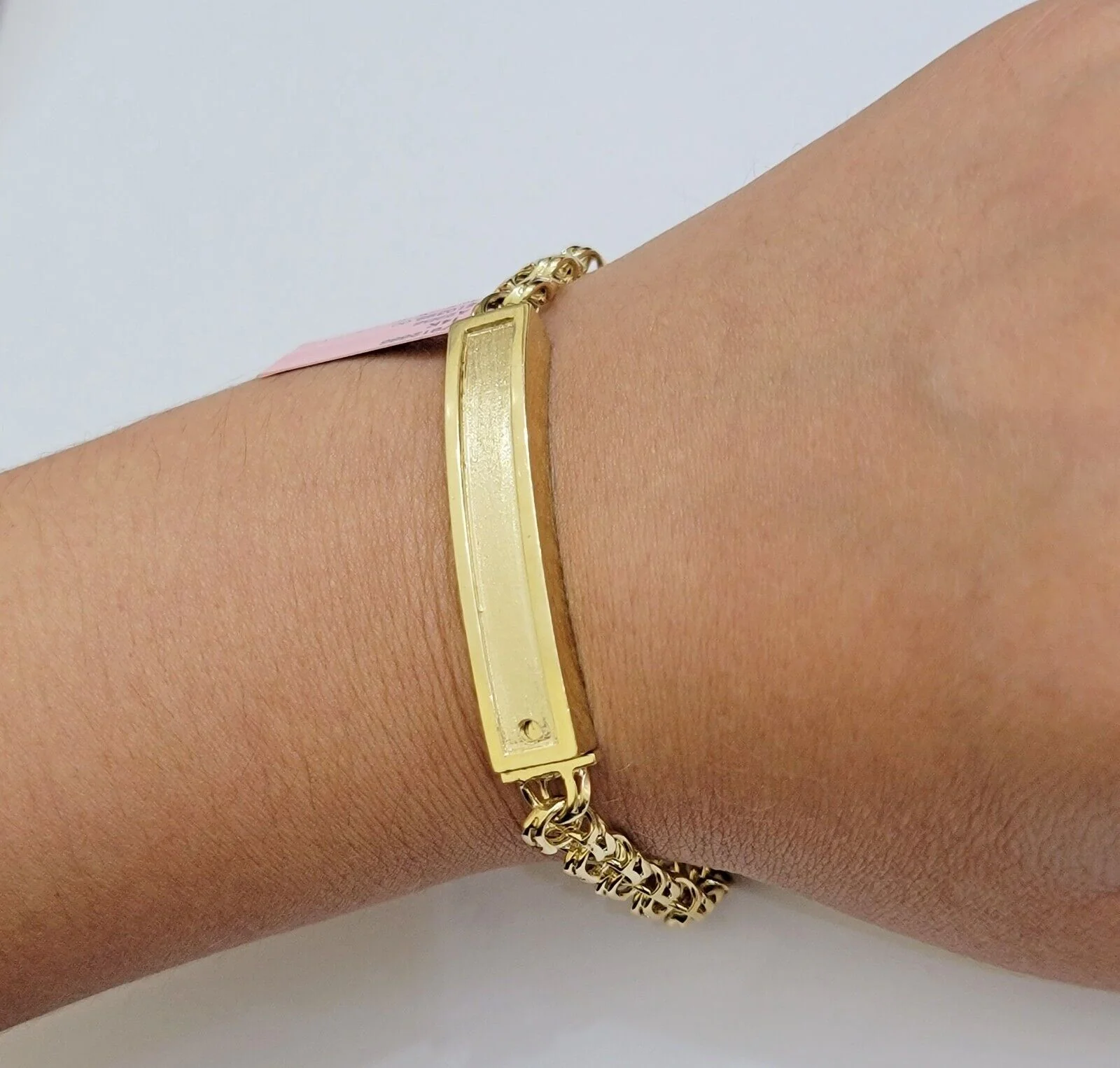 Real 14k Yellow Gold Chino Bracelet 8 Inch 7mm Men's Name Plate ID Link Solid - Image 11