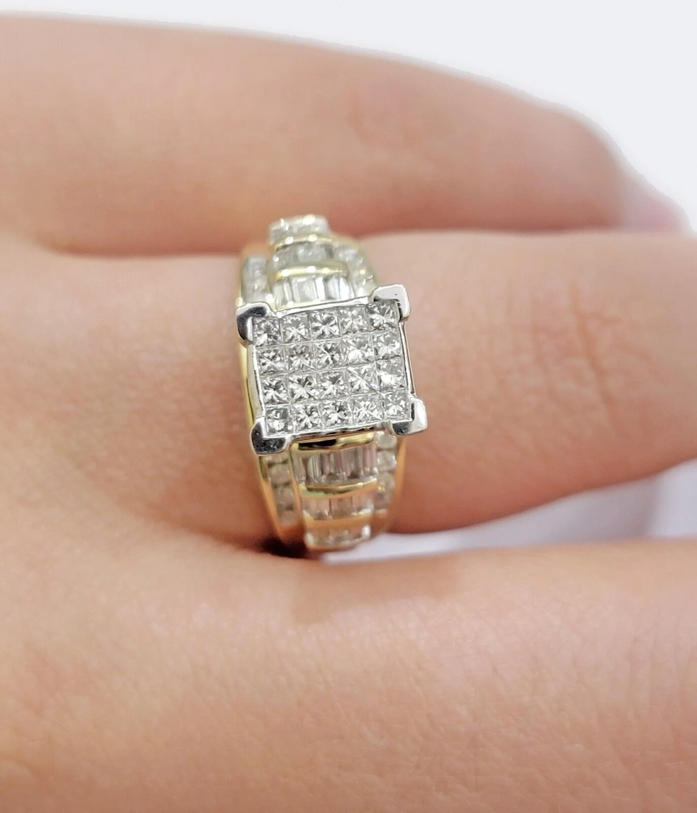 Real 14k Yellow Gold Diamond Ring 1 CT Diamond Ladies Women, Wedding Engagement Ring Sizes 6,7,8,9,10,11 & 12 - Image 2