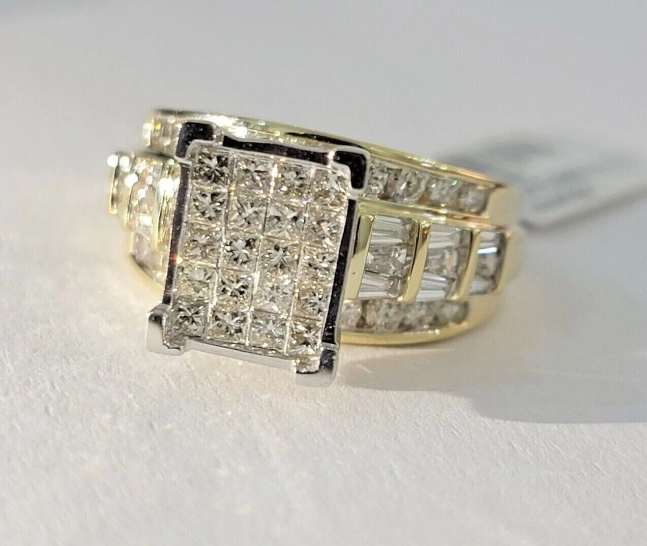 Real 14k Yellow Gold Diamond Ring 2CT Ladies Women Band Genuine, VALENTINE SALE Ring Sizes 6,7,8,9,10,11 & 12 - Image 7