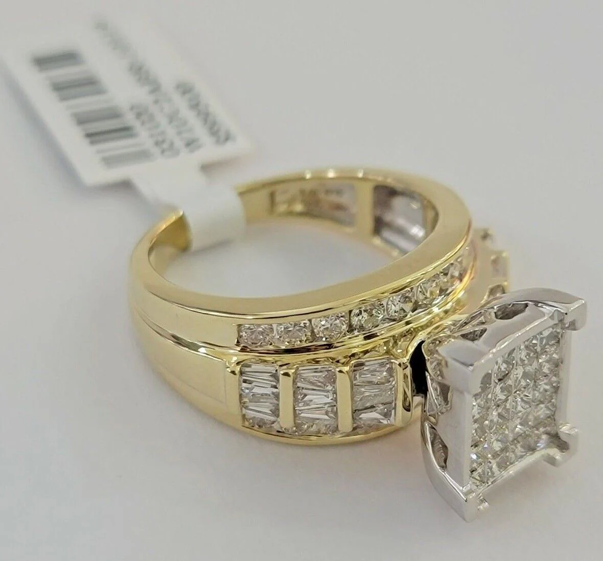 Real 14k Yellow Gold Diamond Ring 2CT Ladies Women Band Wedding Engagement, Ring Sizes 6,7,8,9,10,11 & 12 - Image 6