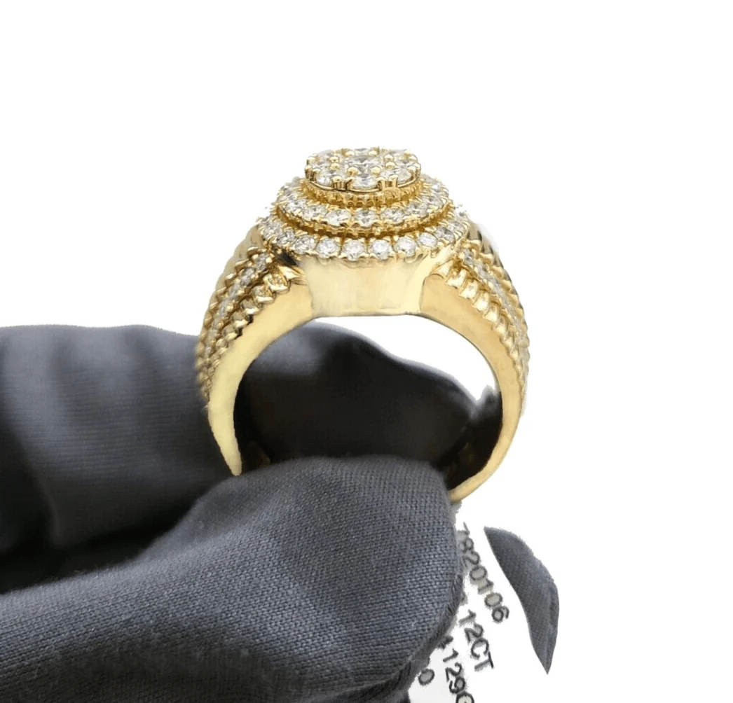 Real 14k Yellow Gold Diamond Ring White Genuine 2.12CT Diamonds 14kt Size 10 - Image 4