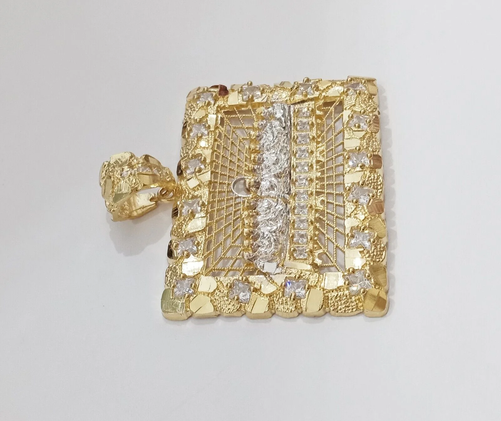 Real 14k Yellow Gold Last Supper Nugget Charm Pendant 2.0 inch 14kt Gold - Image 5