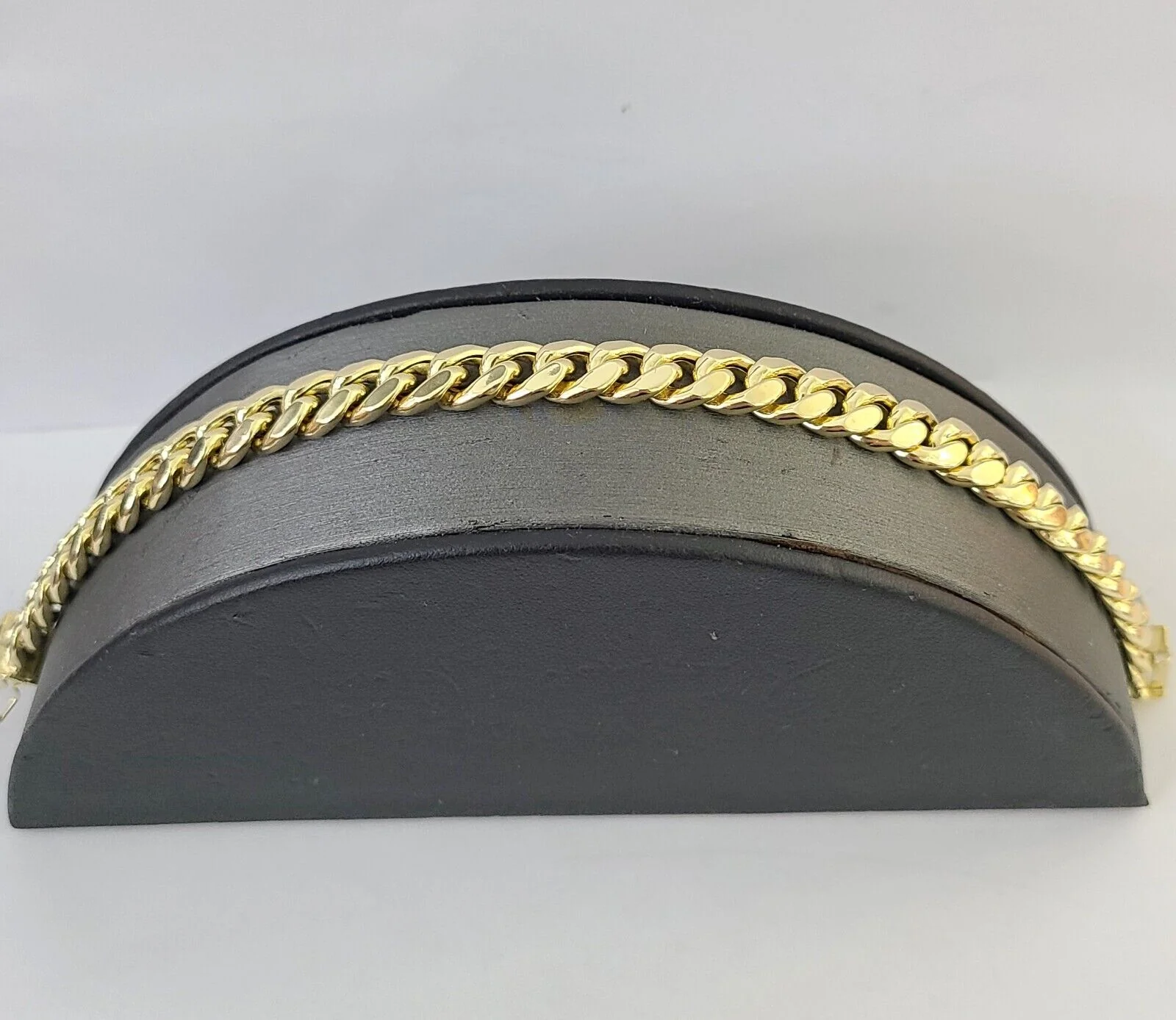 Real 14K Yellow Gold Miami Cuban Bracelet 8.5" Inch 10mm 14K Box Clasp Link - Image 8
