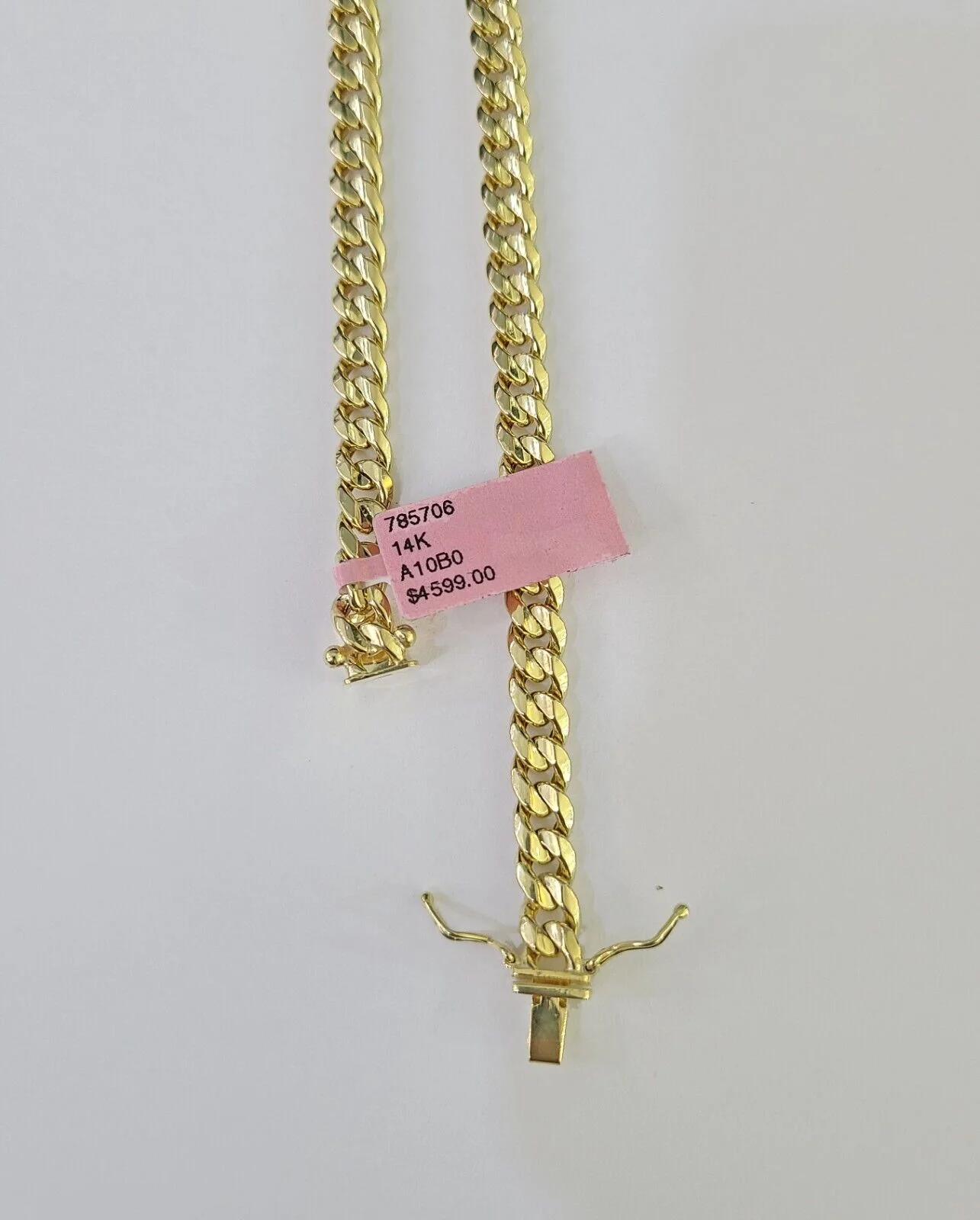 Real 14K Yellow Gold Miami Cuban chain Necklace 18 inch Choker 6mm Hollow - Image 5
