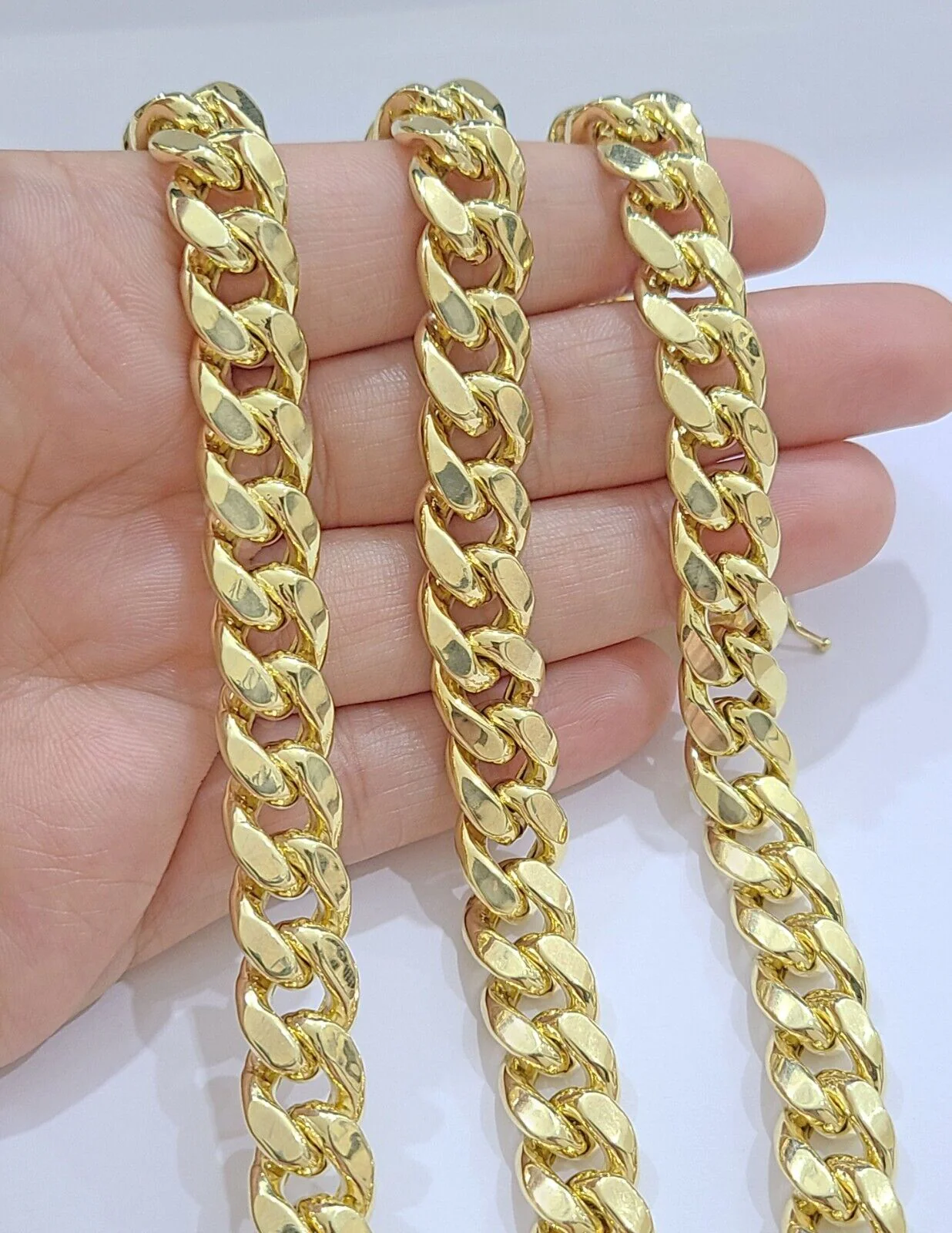 Real 14k Yellow Gold Miami Cuban Link Chain 10mm 24" Necklace Box Lock 14kt - Image 6